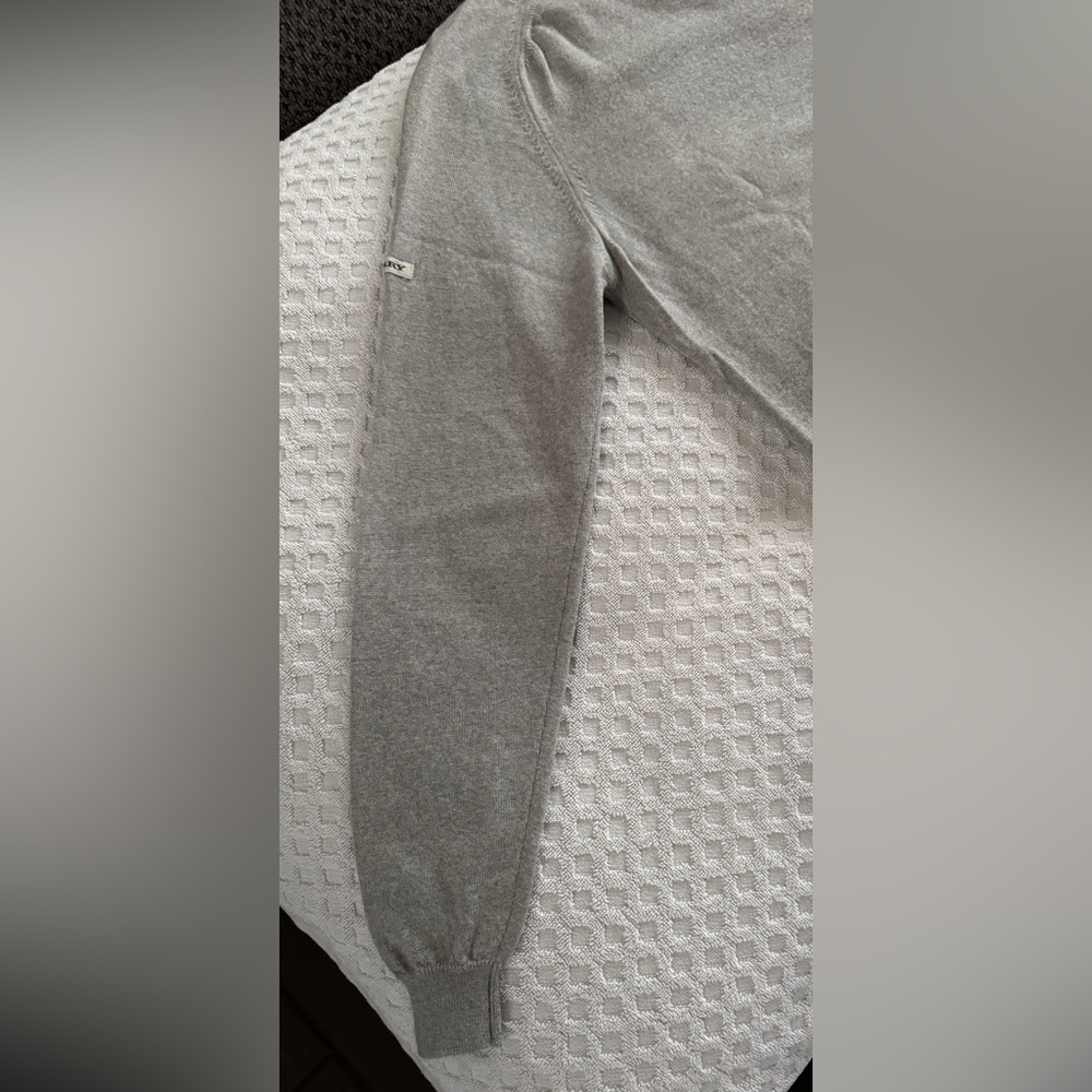 Burberry Golf Long Sleeve V-Neck Argyle Sweater Grey Red Black Merino Wool Small - Picture 11 of 16